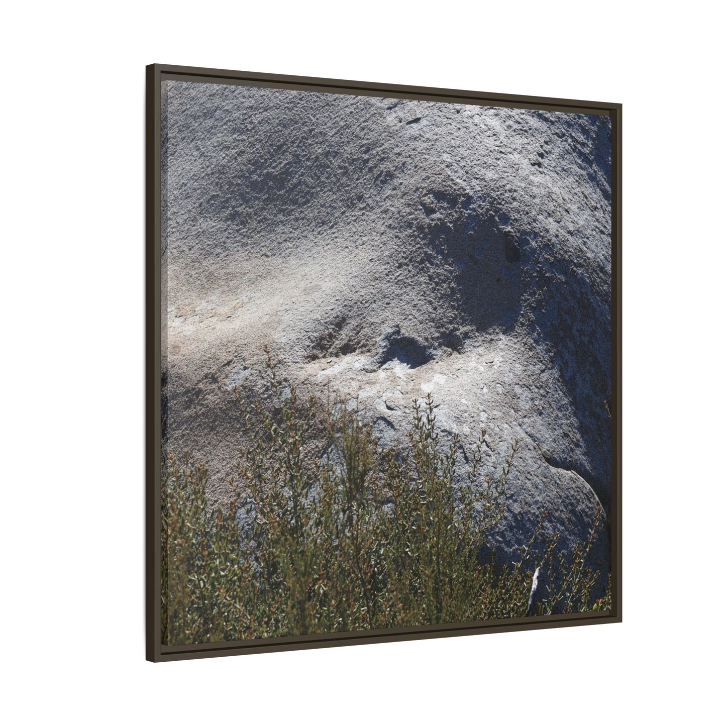 Weathered Boulder with Character - Unique Stretched Canvas Wall Art