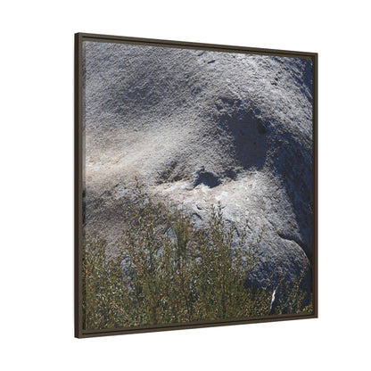 Weathered Boulder with Character - Unique Stretched Canvas Wall Art