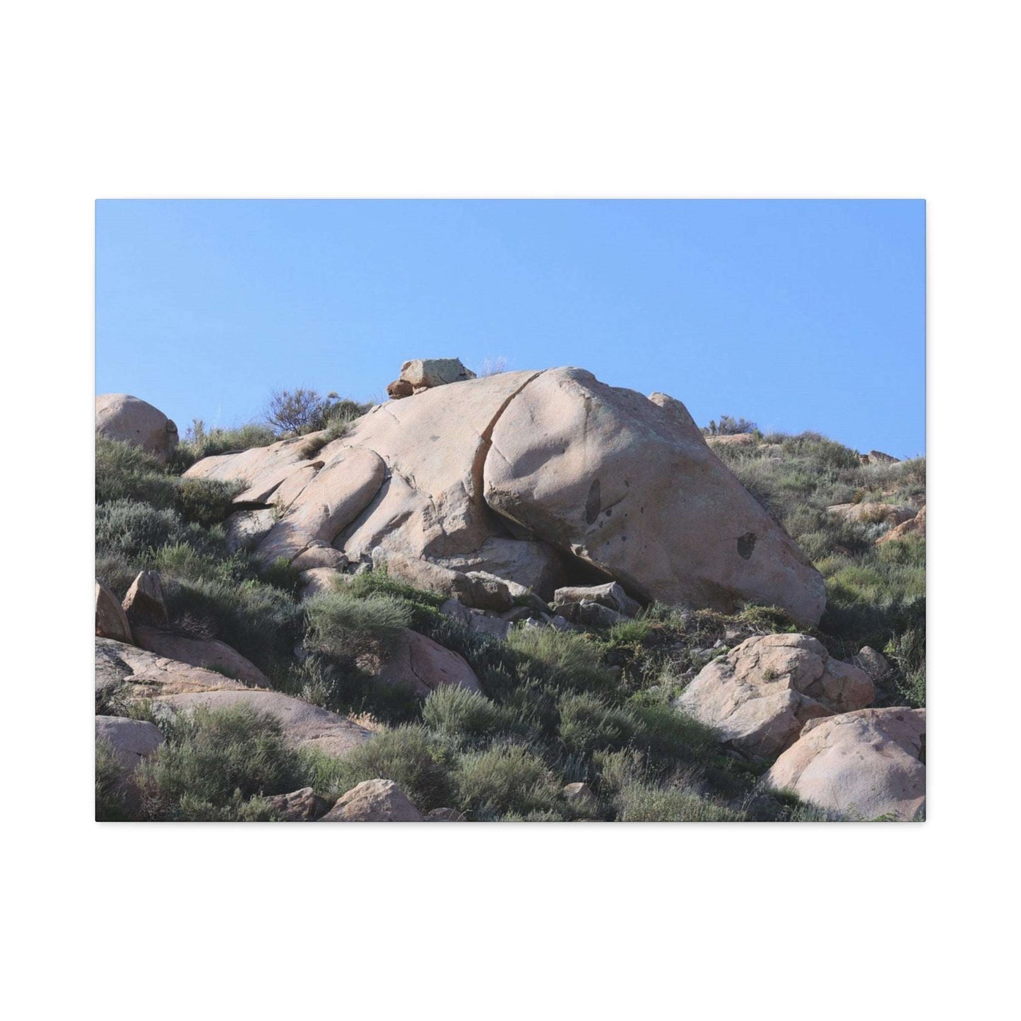 Ancient Rocks in Desert Landscape - Unique Frameless Canvas Wall Art - Art By Earth