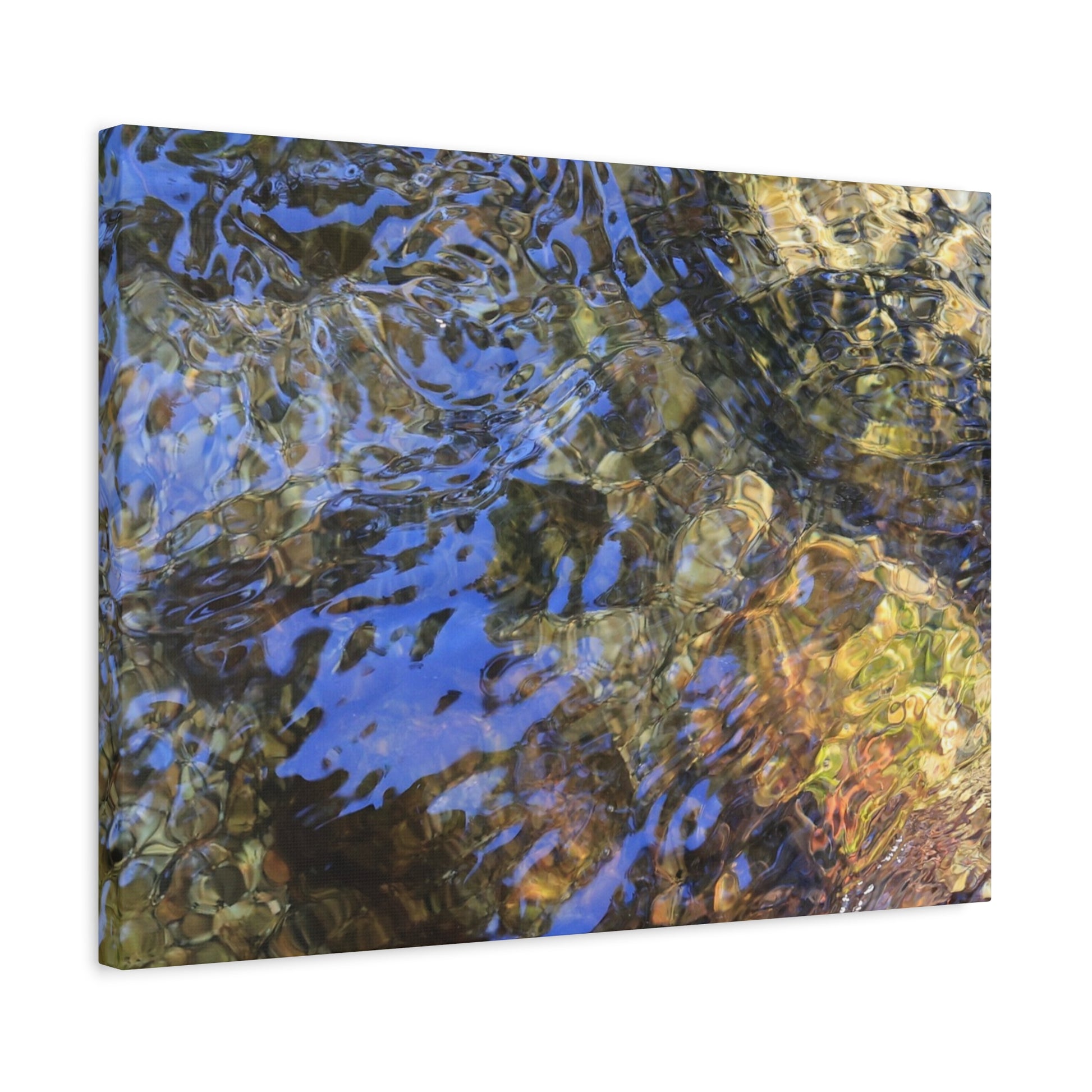 Azure Fragments - Unique Frameless Canvas Wall Art - Art By Earth
