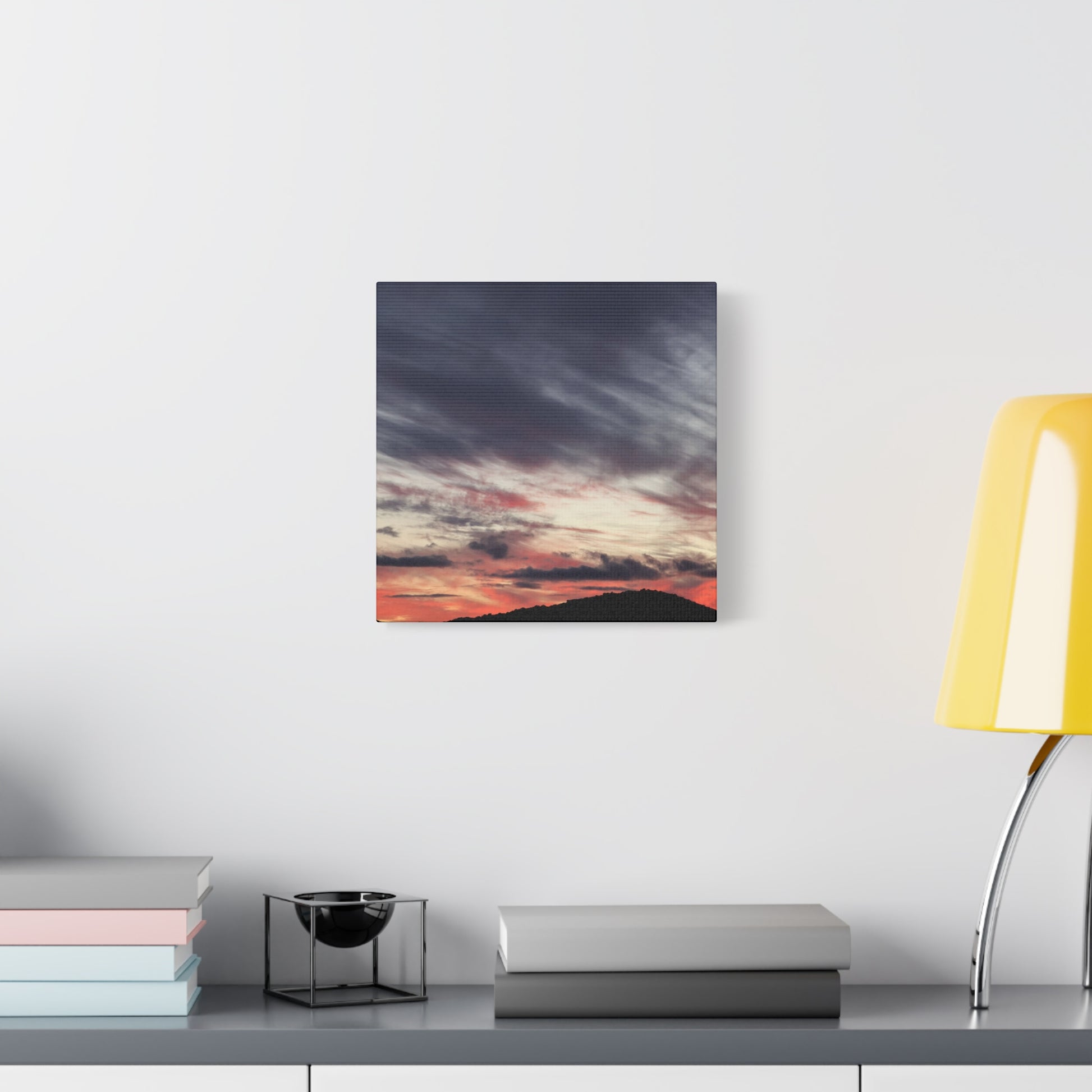Sunset Over Mountains - Unique Frameless Canvas Wall Art - Art By Earth