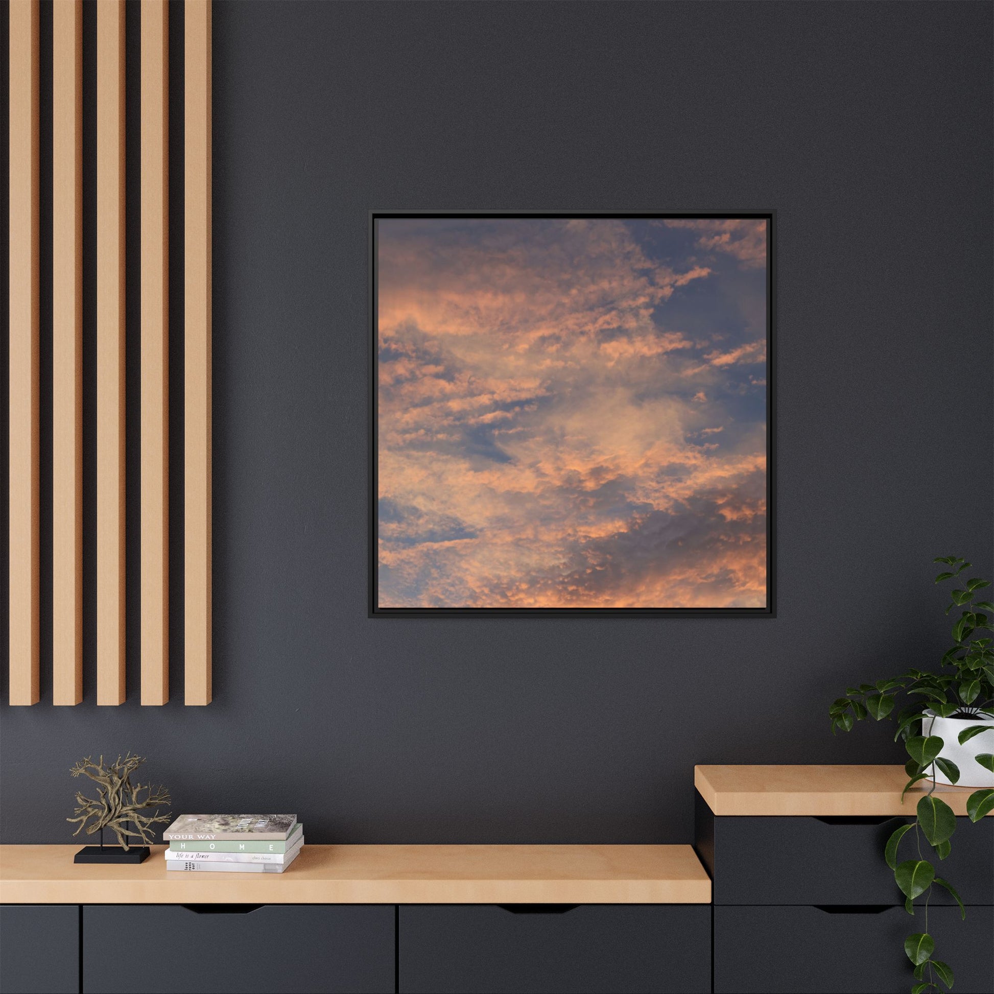 Sunset's Ethereal Canvas - Unique Stretched Canvas Wall Art - Art By Earth