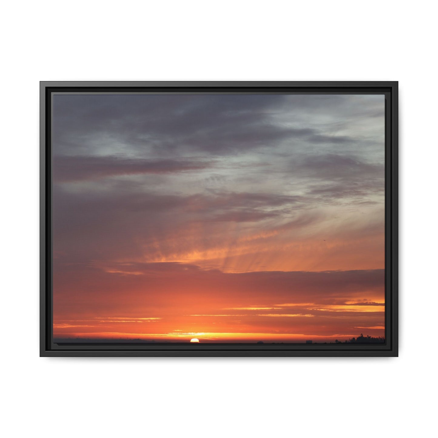 Fiery Horizon - Unique Stretched Canvas Wall Art - Art By Earth