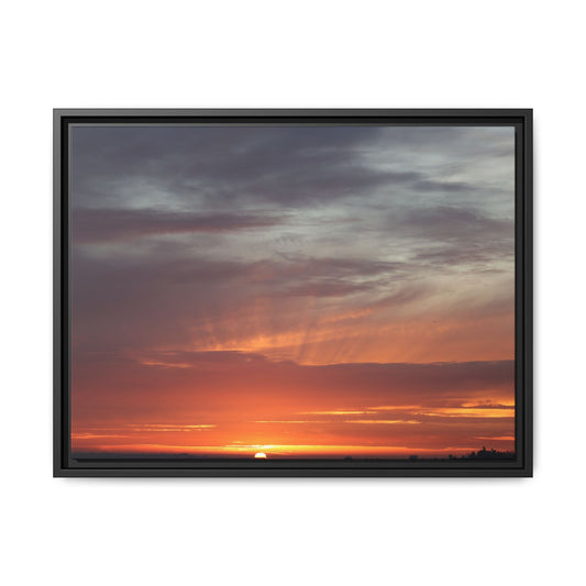 Fiery Horizon - Unique Stretched Canvas Wall Art - Art By Earth