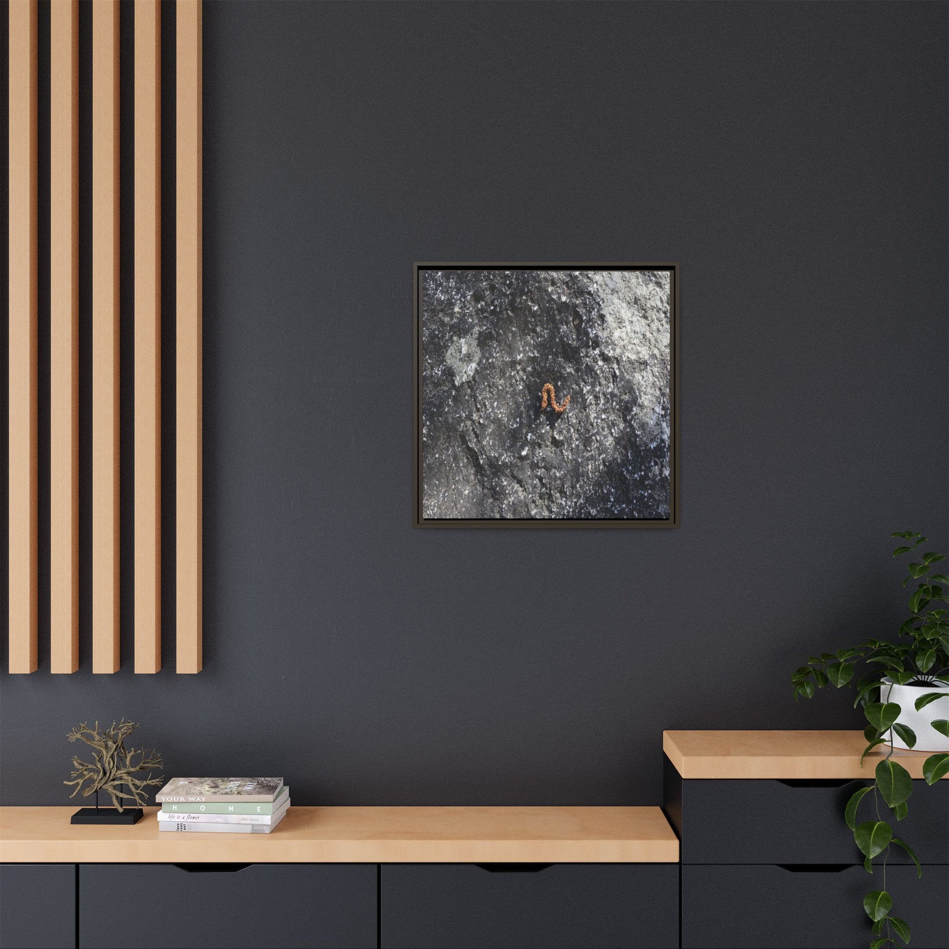 Volcanic Ash and Copper - Unique Stretched Canvas Wall Art - Art By Earth