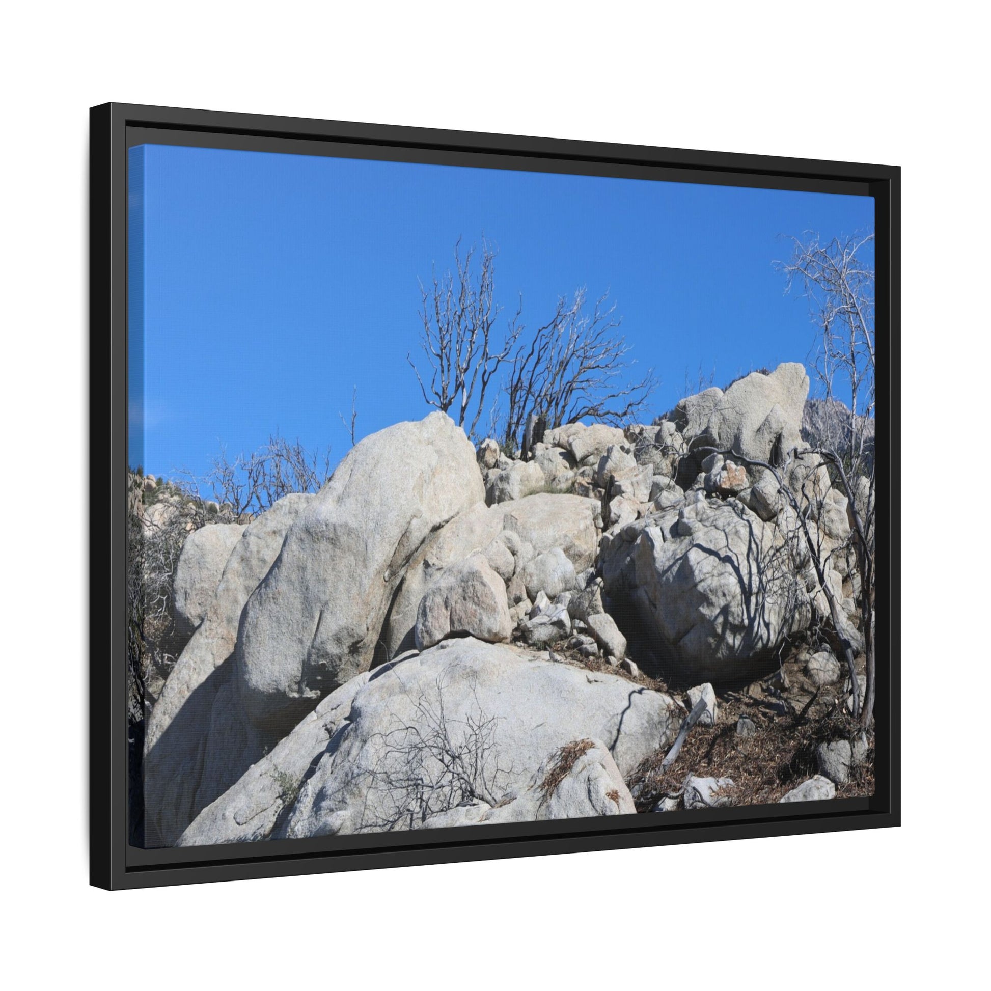 Barren Landscape with Boulder Formations - Unique Stretched Canvas Wall Art - Art By Earth