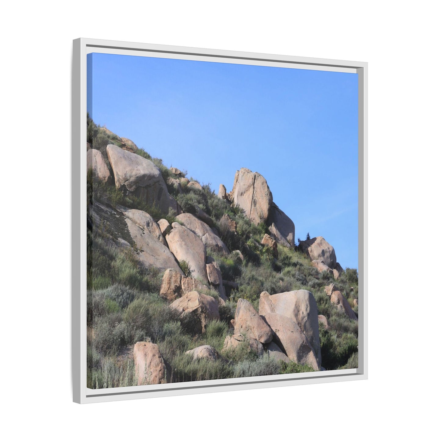 Ancient Boulders in Arid Landscape - Unique Stretched Canvas Wall Art - Art By Earth