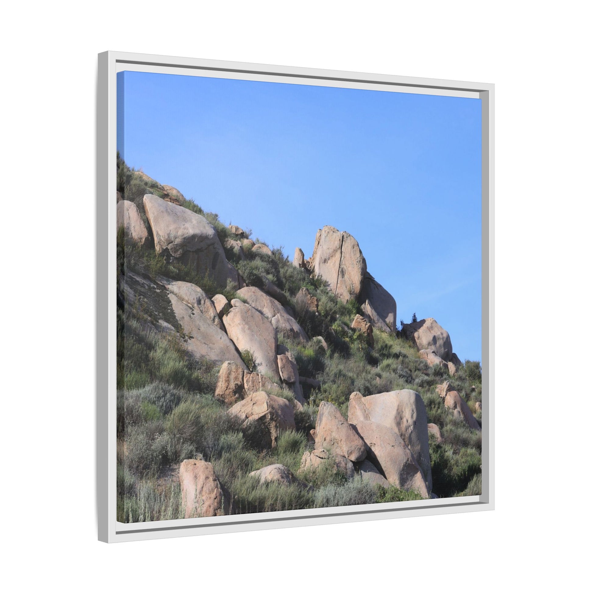 Ancient Boulders in Arid Landscape - Unique Stretched Canvas Wall Art - Art By Earth