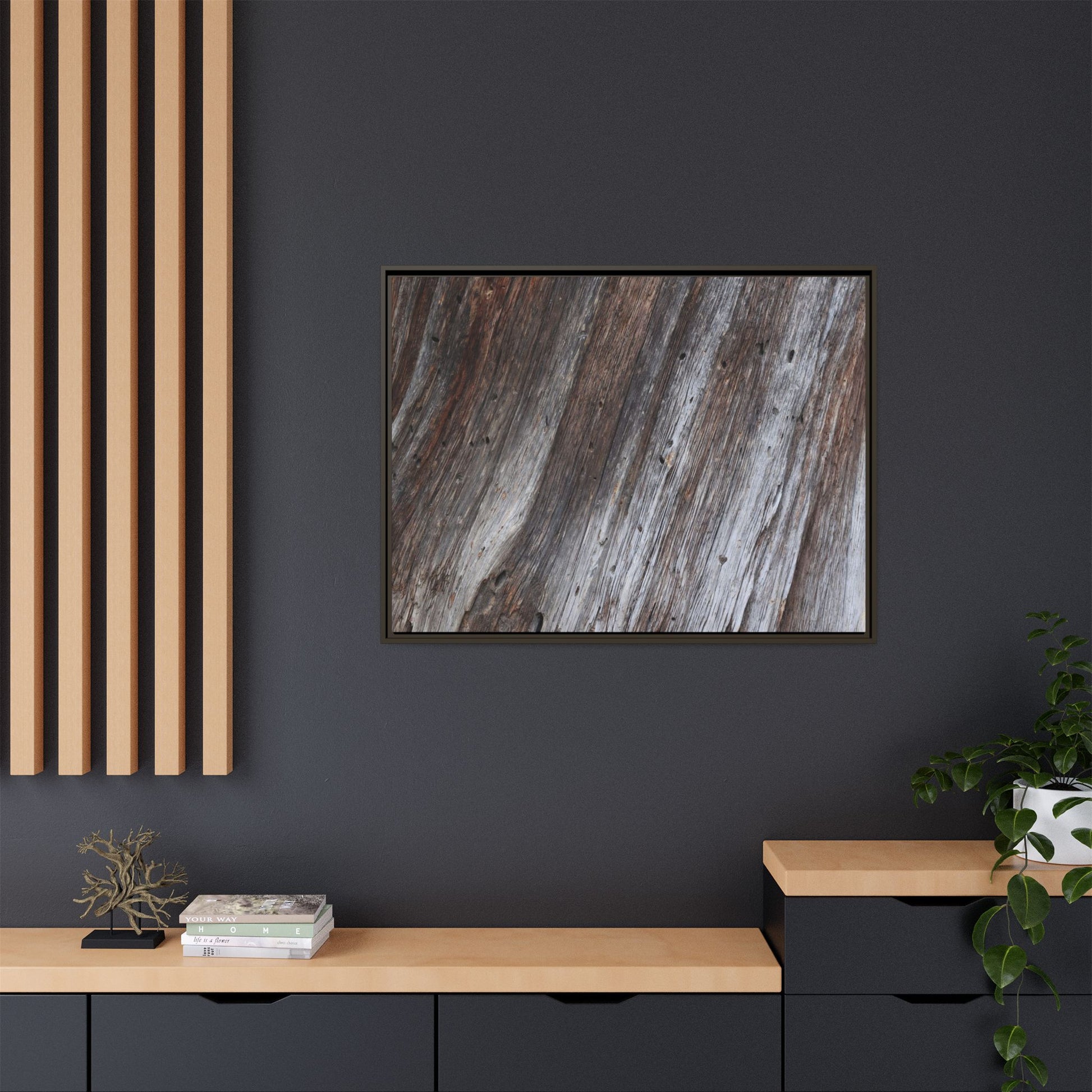 Aged Timber Texture - Unique Stretched Canvas Wall Art - Art By Earth