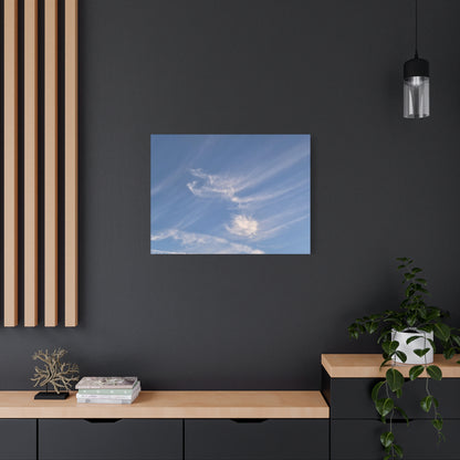 Wispy Whispers of Azure - Unique Frameless Canvas Wall Art - Art By Earth