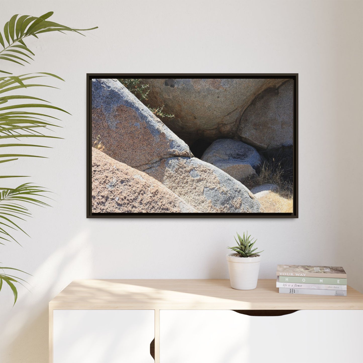 Boulder Shelter - Unique Stretched Canvas Wall Art