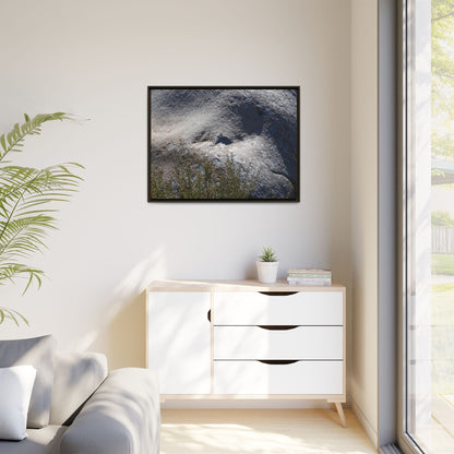 Weathered Boulder with Character - Unique Stretched Canvas Wall Art