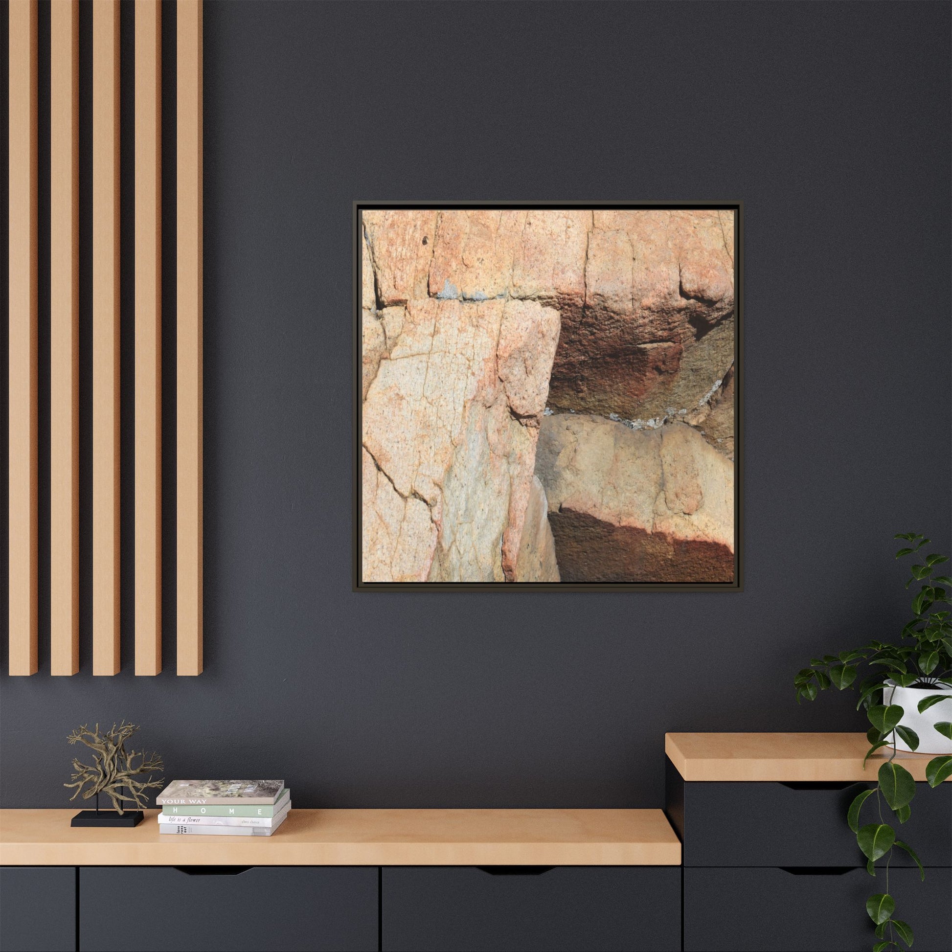 Fractured Stone - Unique Stretched Canvas Wall Art - Art By Earth