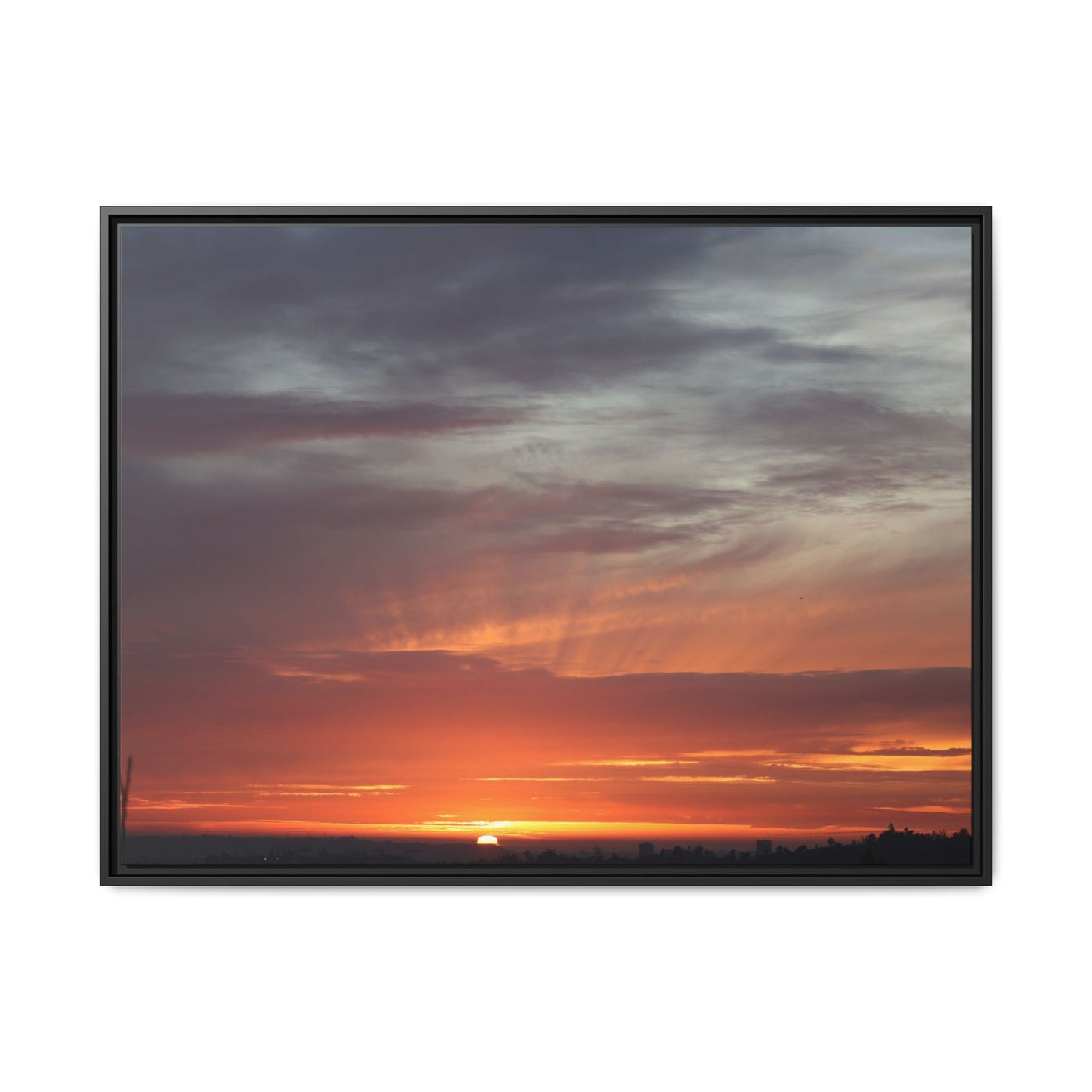 Fiery Horizon - Unique Stretched Canvas Wall Art - Art By Earth