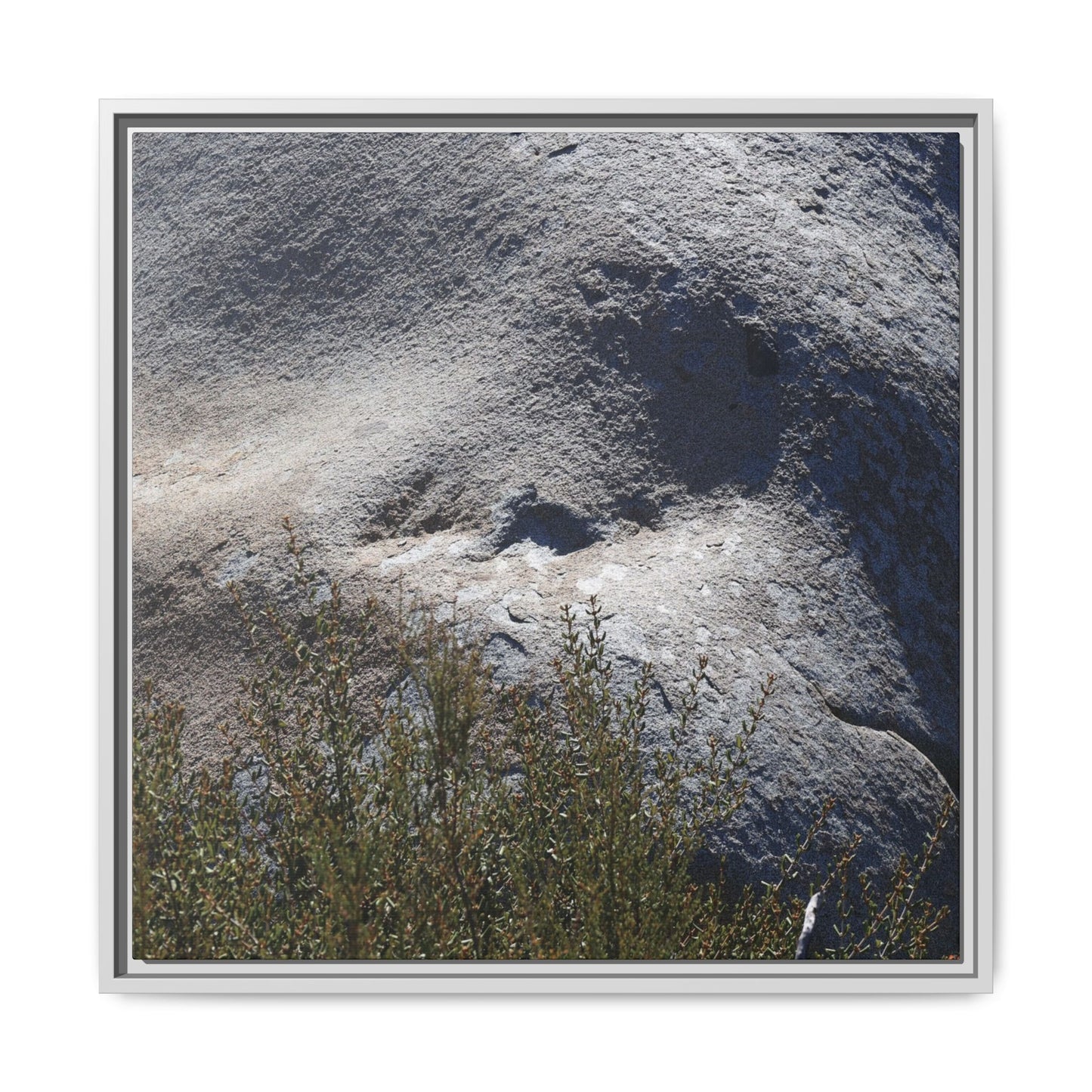 Weathered Boulder with Character - Unique Stretched Canvas Wall Art