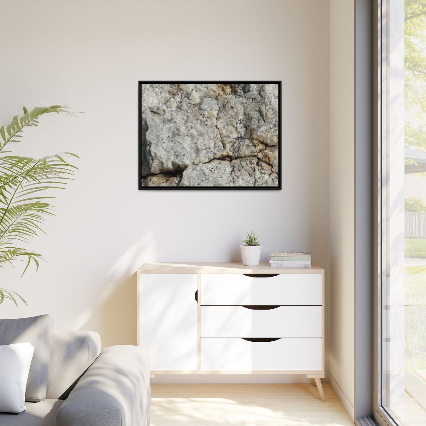 Weathered Limestone Formation - Unique Stretched Canvas Wall Art - Art By Earth