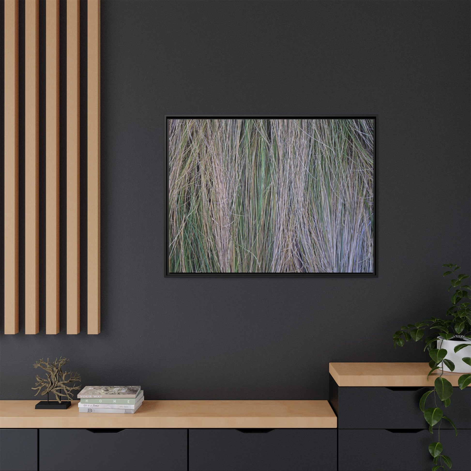 Whispers of Silver Grass - Unique Stretched Canvas Wall Art - Art By Earth