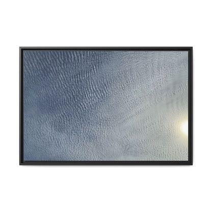 Undulating Whispers of Cerulean Stillness - Unique Stretched Canvas Wall Art - Art By Earth