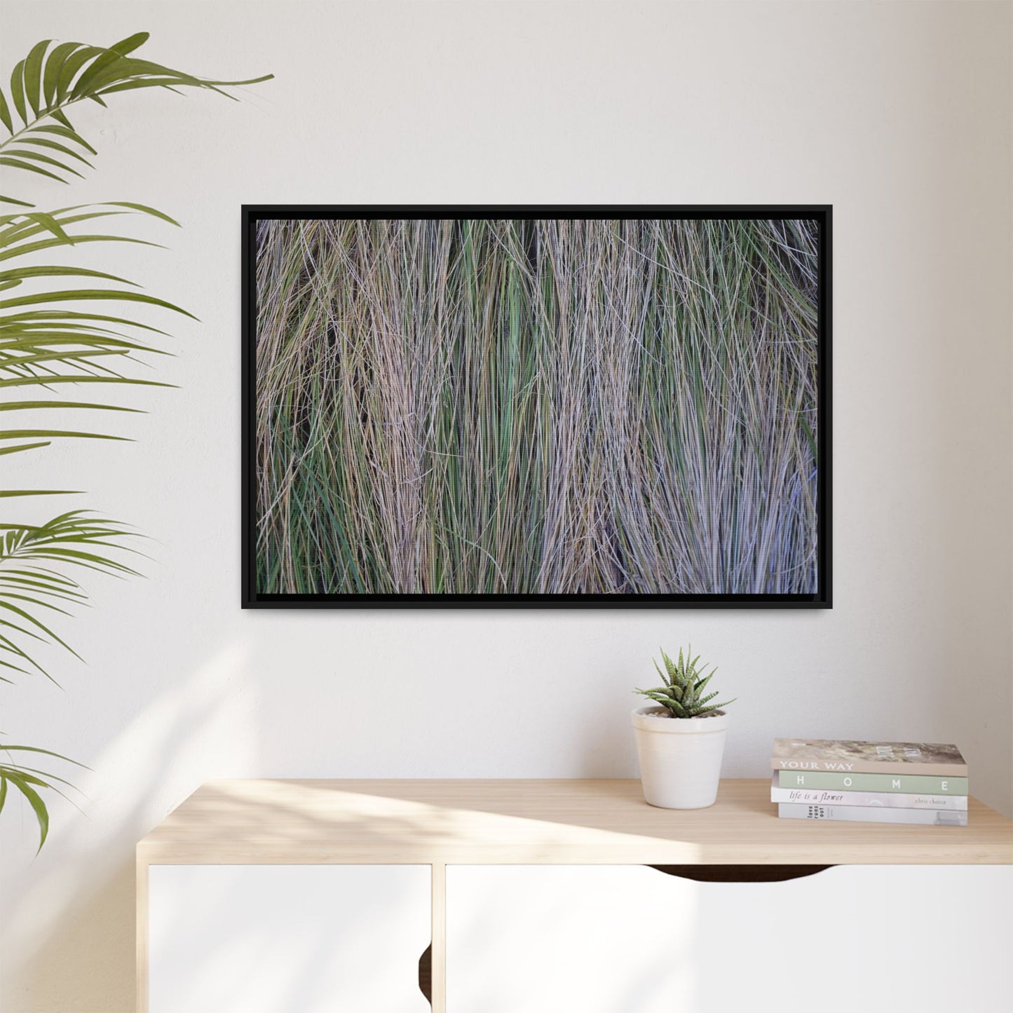 Whispers of Silver Grass - Unique Stretched Canvas Wall Art - Art By Earth