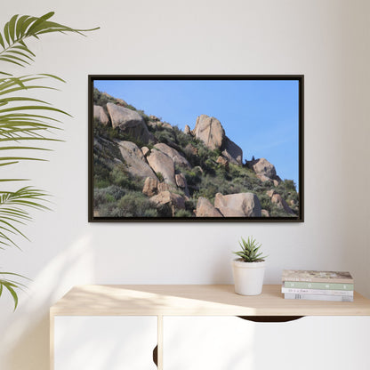 Ancient Boulders in Arid Landscape - Unique Stretched Canvas Wall Art - Art By Earth