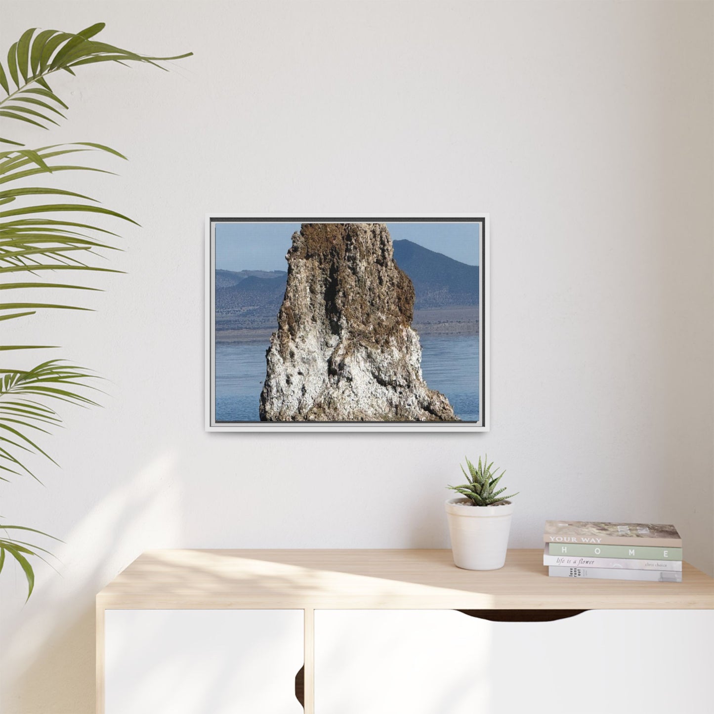 Tufa Tower Reflection - Unique Stretched Canvas Wall Art