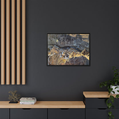 Fractured Landscape at Dawn - Unique Stretched Canvas Wall Art
