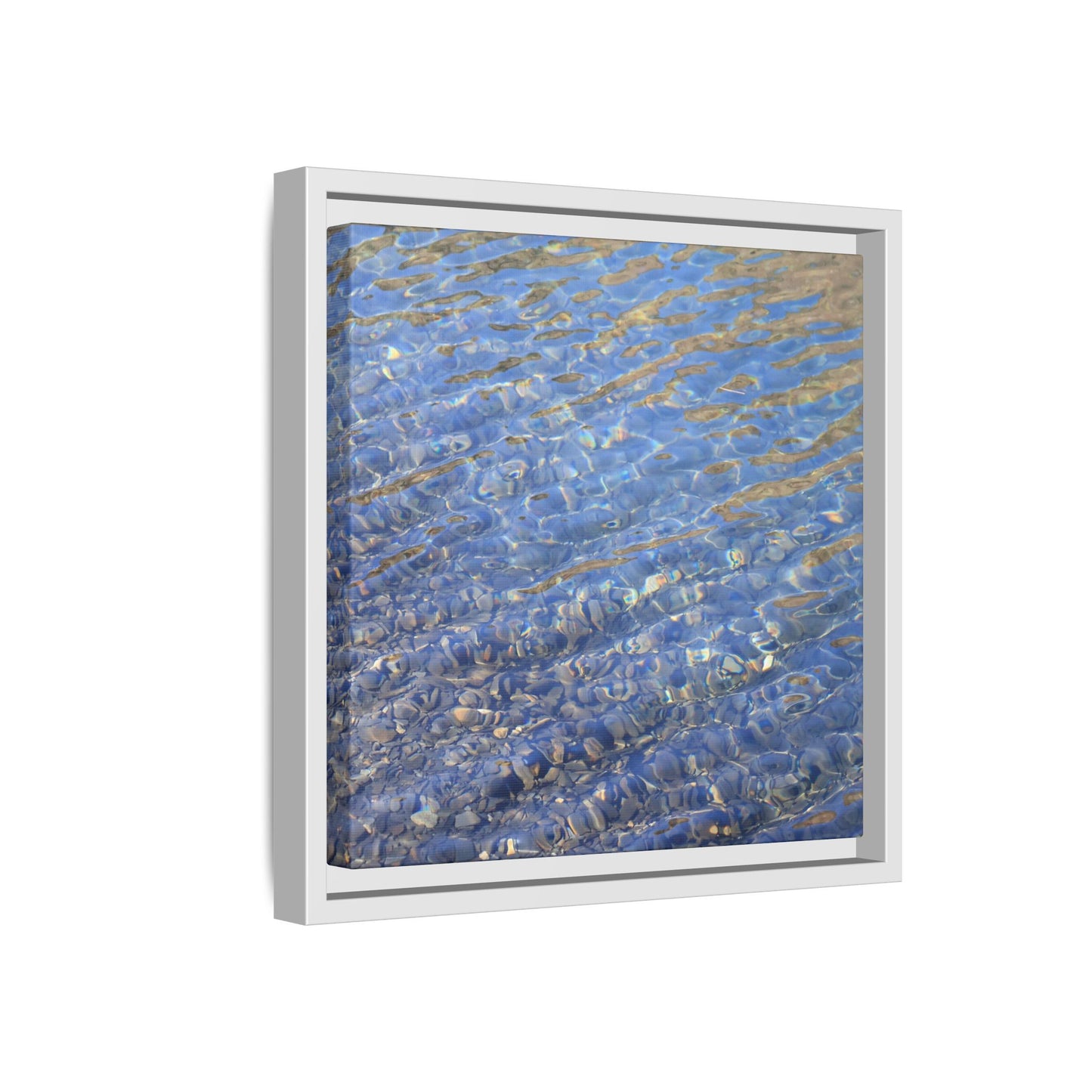 Aqua Fragments - Unique Stretched Canvas Wall Art
