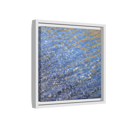 Aqua Fragments - Unique Stretched Canvas Wall Art