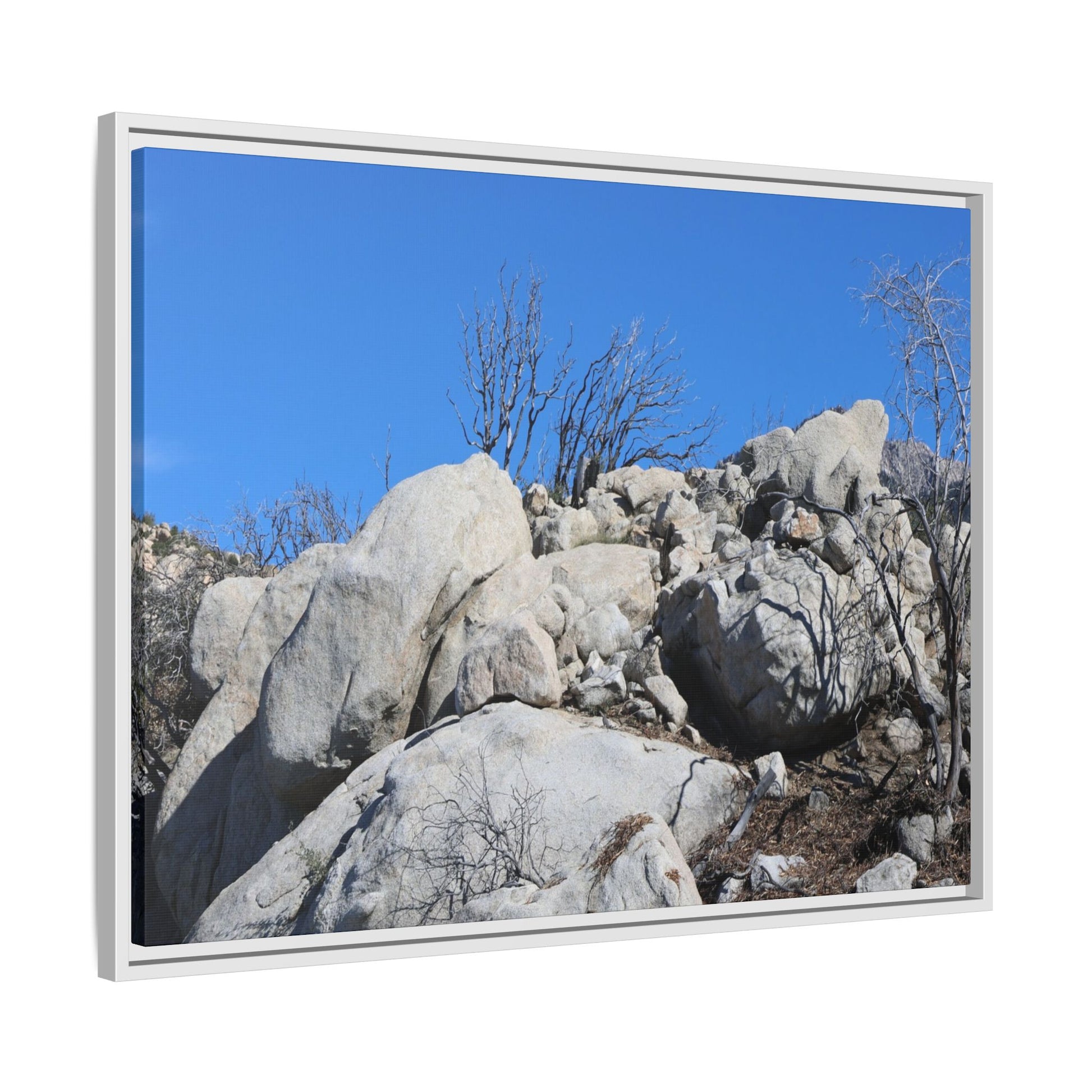 Barren Landscape with Boulder Formations - Unique Stretched Canvas Wall Art - Art By Earth