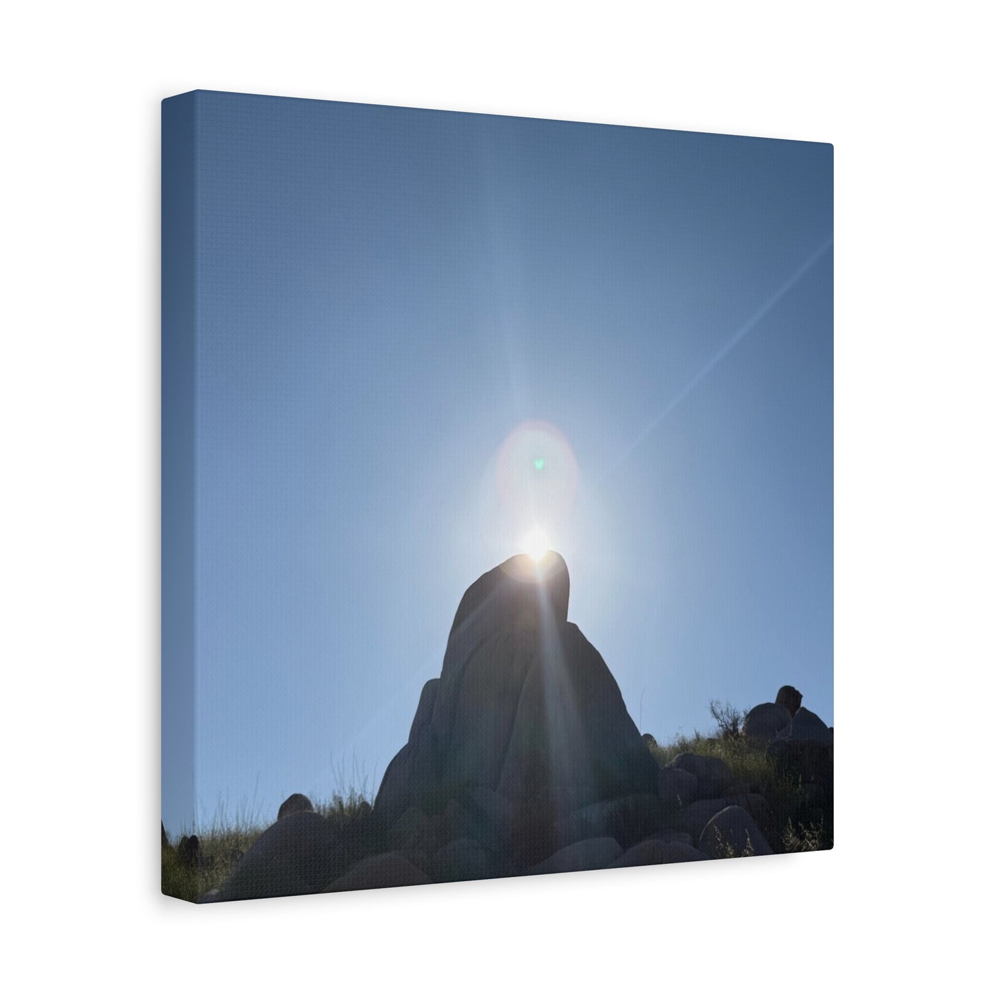 Sunburst Over Stone - Unique Frameless Canvas Wall Art - Art By Earth