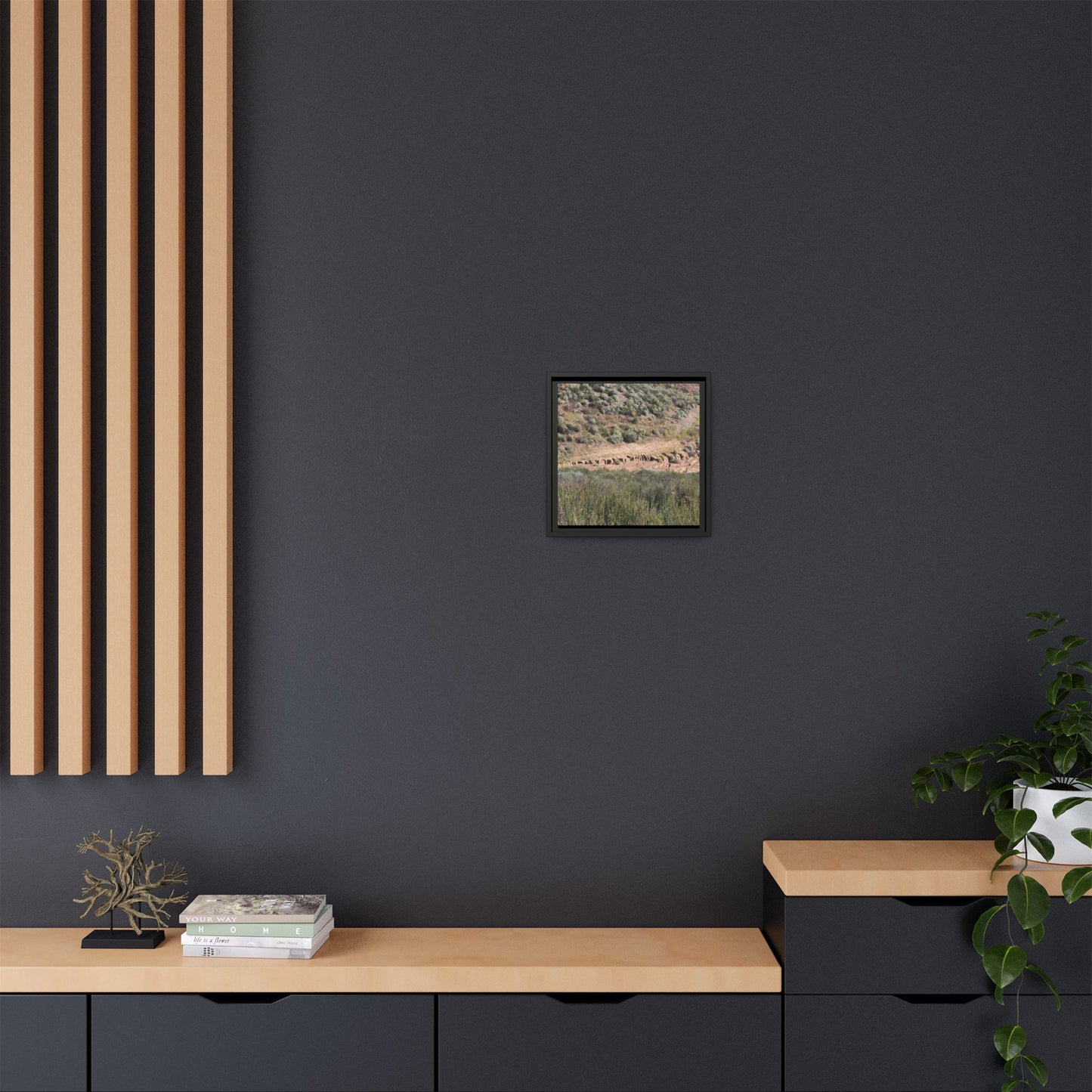 Ancient Dwellings in the Valley - Unique Stretched Canvas Wall Art - Art By Earth