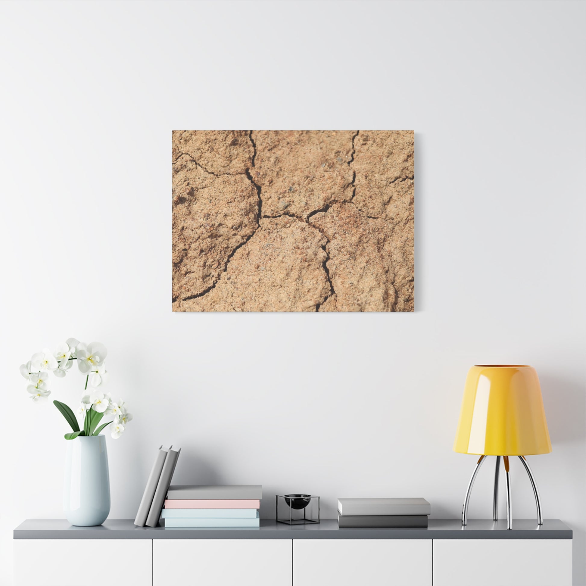 Cracked Earth's Lament - Unique Frameless Canvas Wall Art - Art By Earth