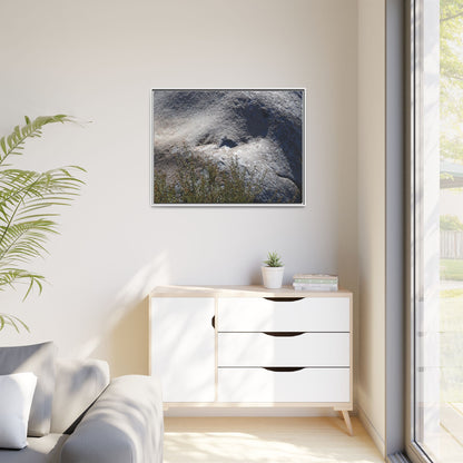 Weathered Boulder with Character - Unique Stretched Canvas Wall Art