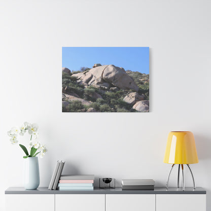 Ancient Rocks in Desert Landscape - Unique Frameless Canvas Wall Art - Art By Earth