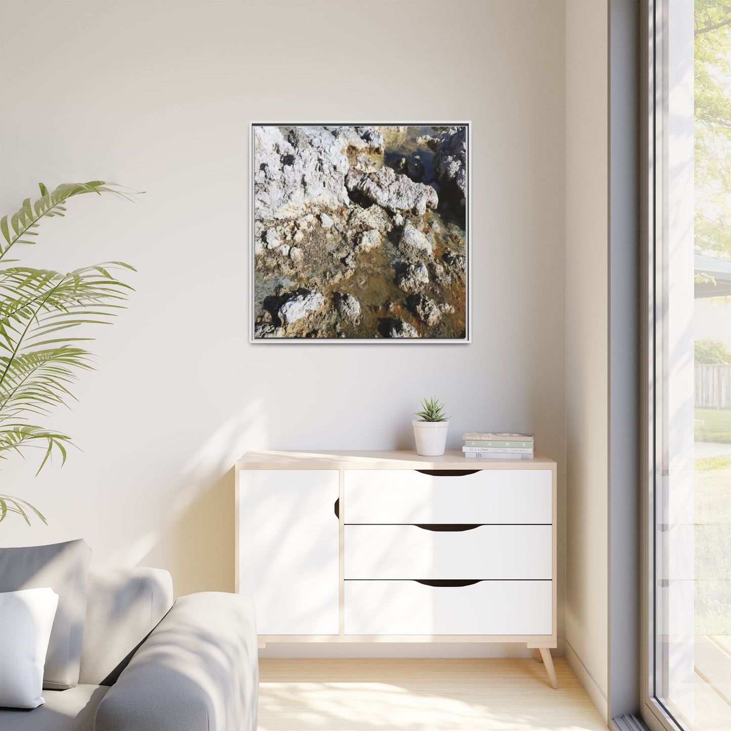 Strata of Silence - Unique Stretched Canvas Wall Art