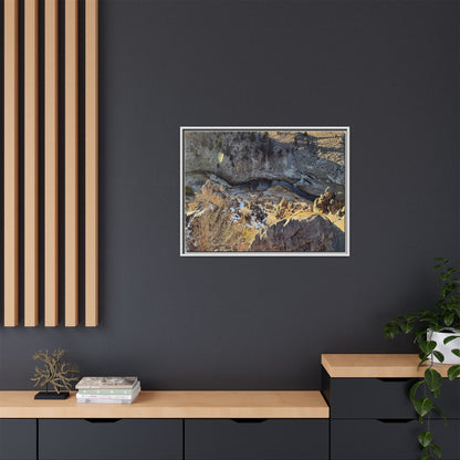 Fractured Landscape at Dawn - Unique Stretched Canvas Wall Art