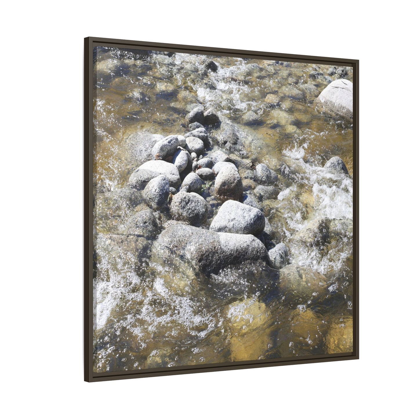 Mountain Stream Flow - Unique Stretched Canvas Wall Art - Art By Earth