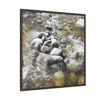 Mountain Stream Flow - Unique Stretched Canvas Wall Art - Art By Earth