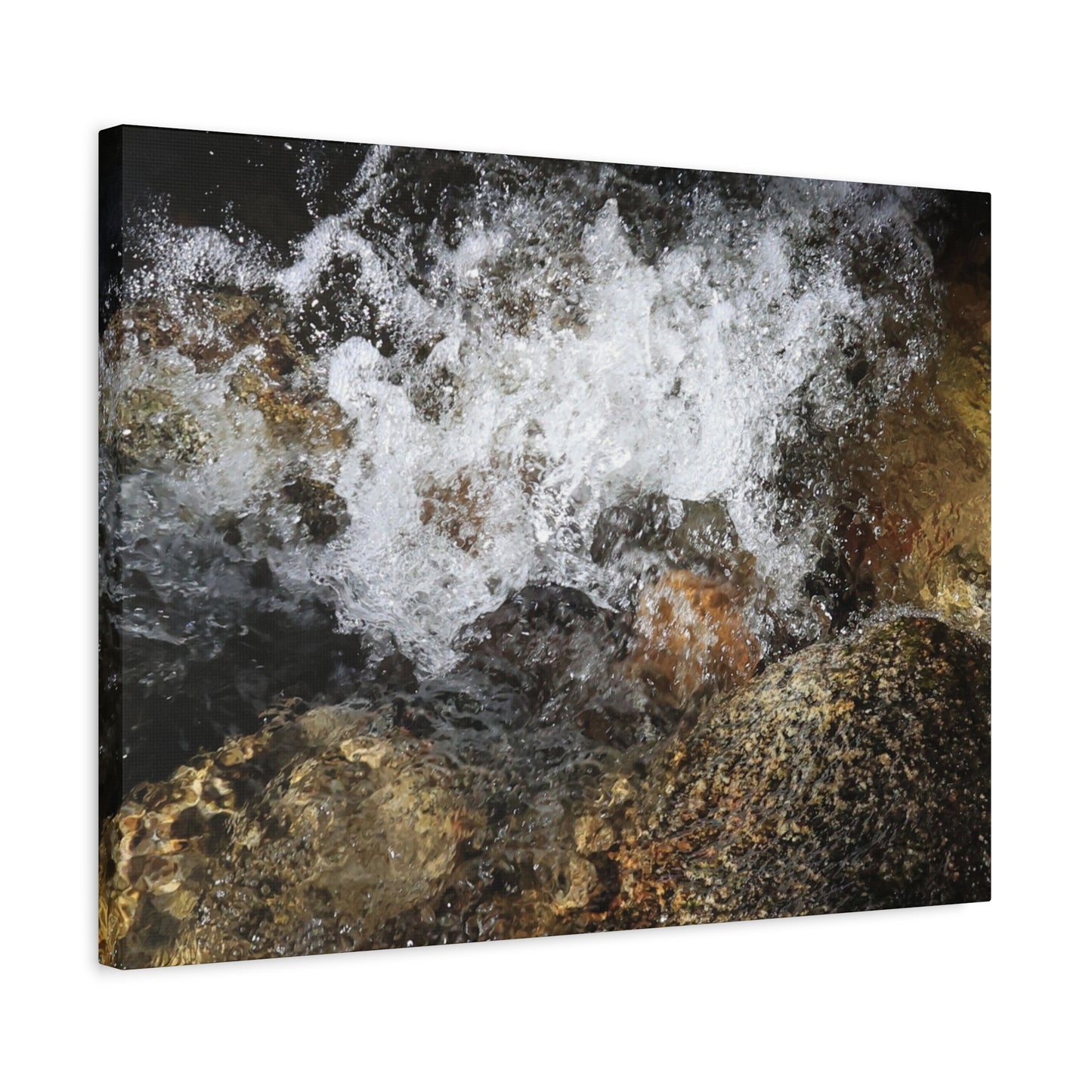 Stone and Surge - Unique Frameless Canvas Wall Art - Art By Earth