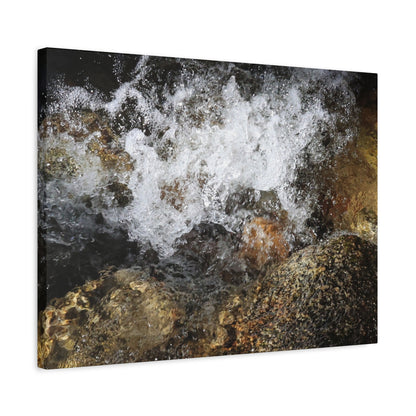 Stone and Surge - Unique Frameless Canvas Wall Art - Art By Earth
