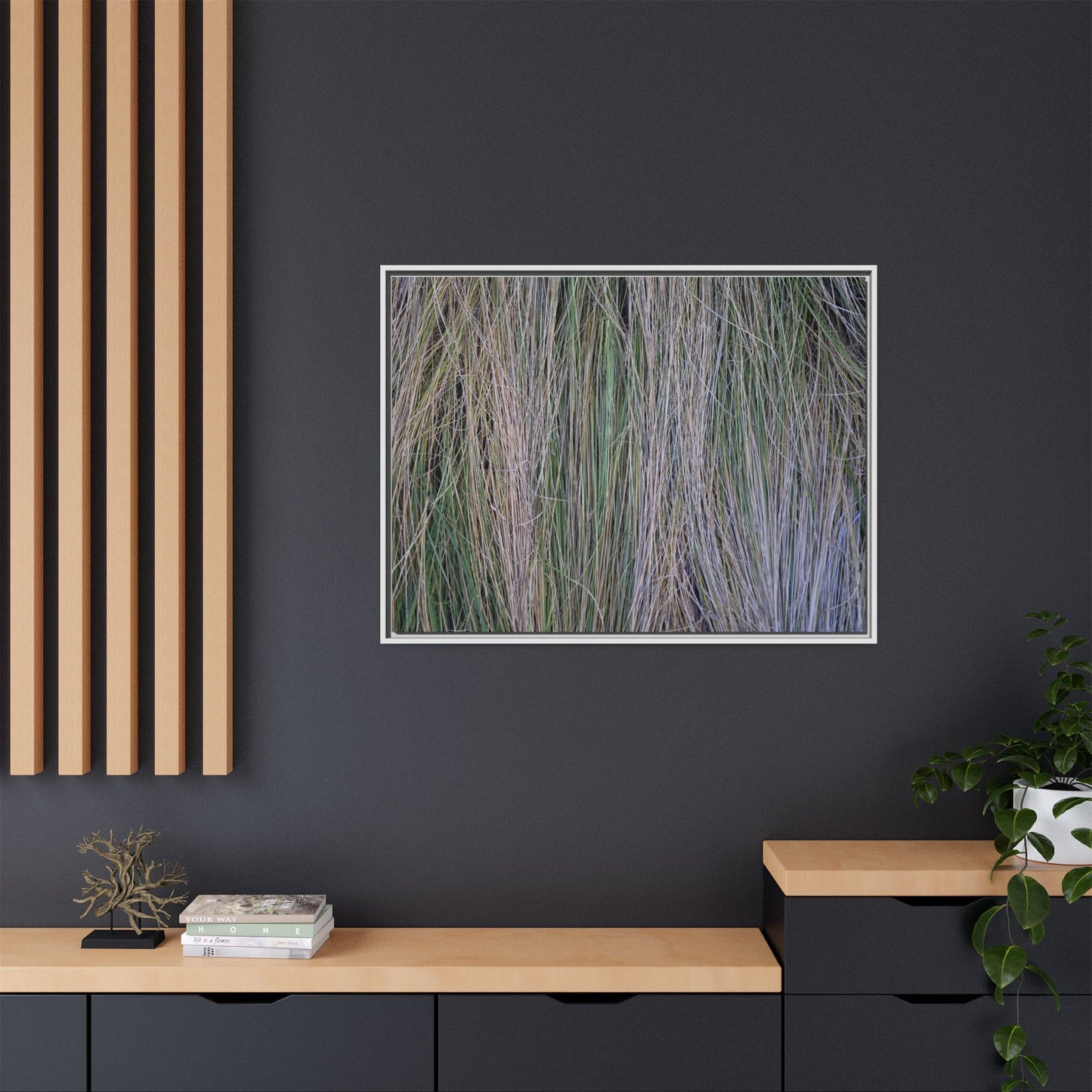 Whispers of Silver Grass - Unique Stretched Canvas Wall Art - Art By Earth