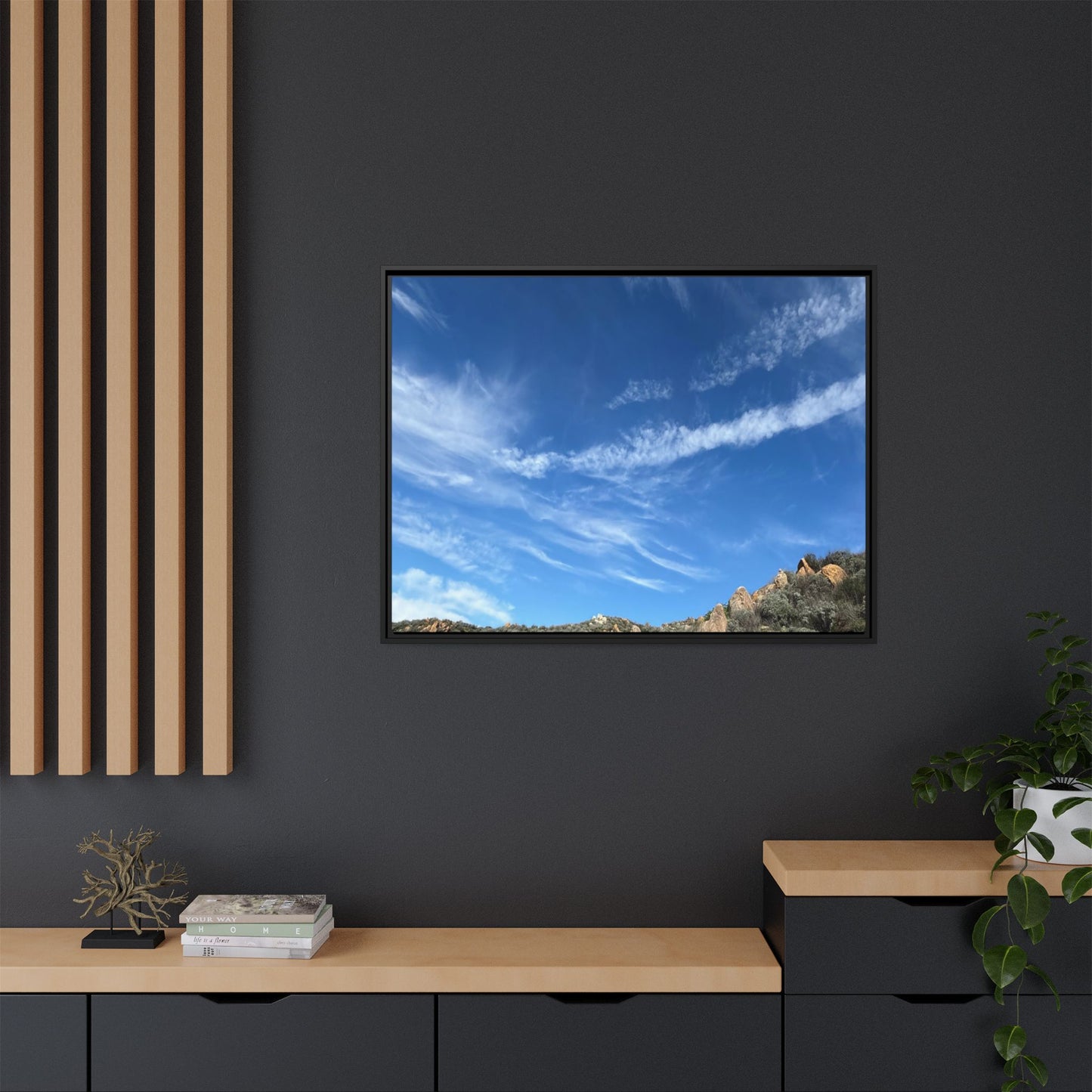 Arid Landscape with Rocky Outcrops - Unique Stretched Canvas Wall Art