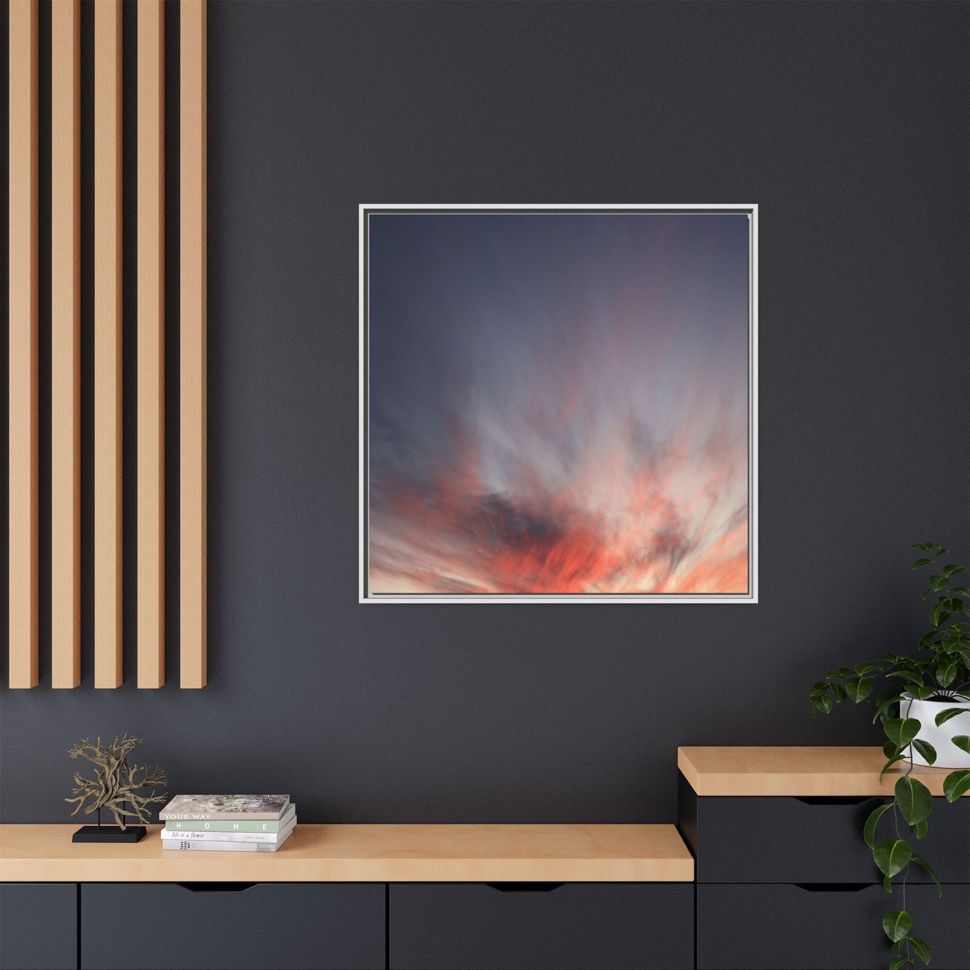 Celestial Blaze - Unique Stretched Canvas Wall Art - Art By Earth