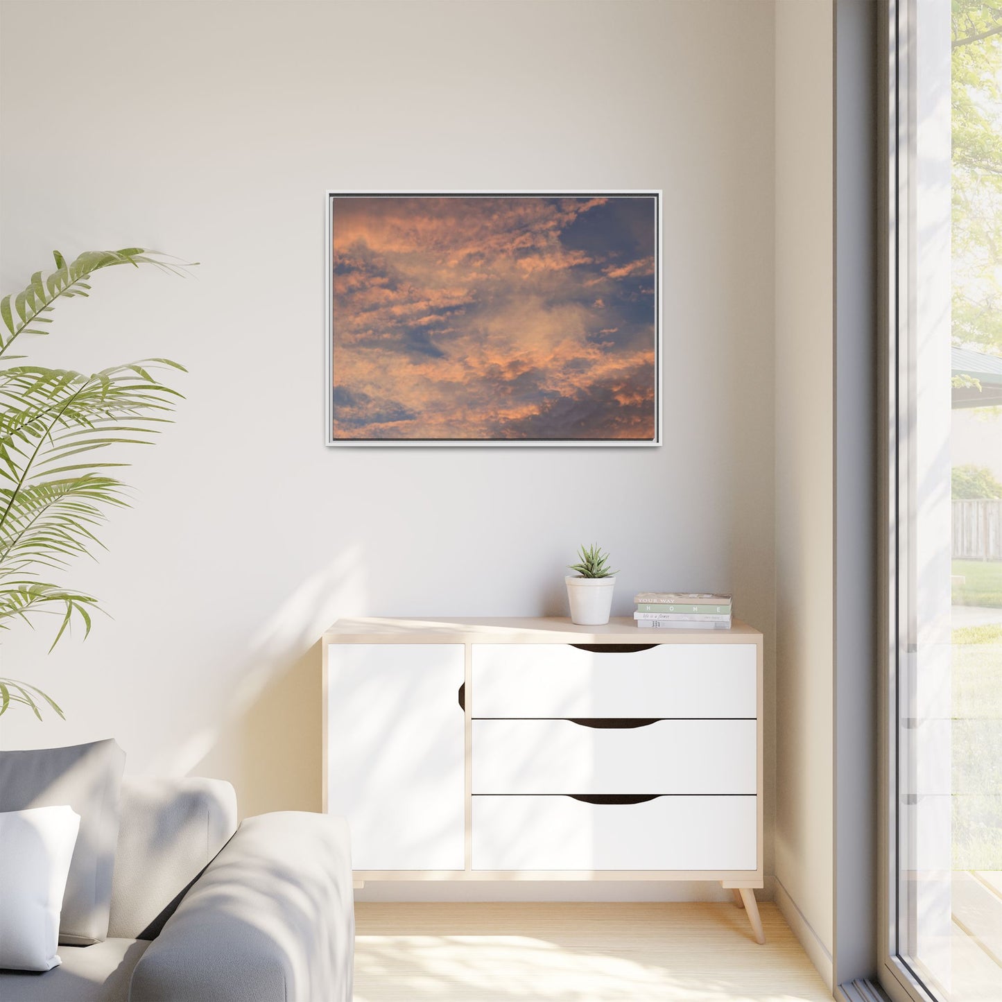 Sunset's Ethereal Canvas - Unique Stretched Canvas Wall Art - Art By Earth