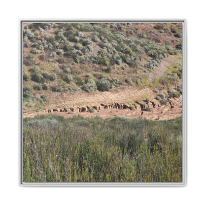 Ancient Dwellings in the Valley - Unique Stretched Canvas Wall Art - Art By Earth