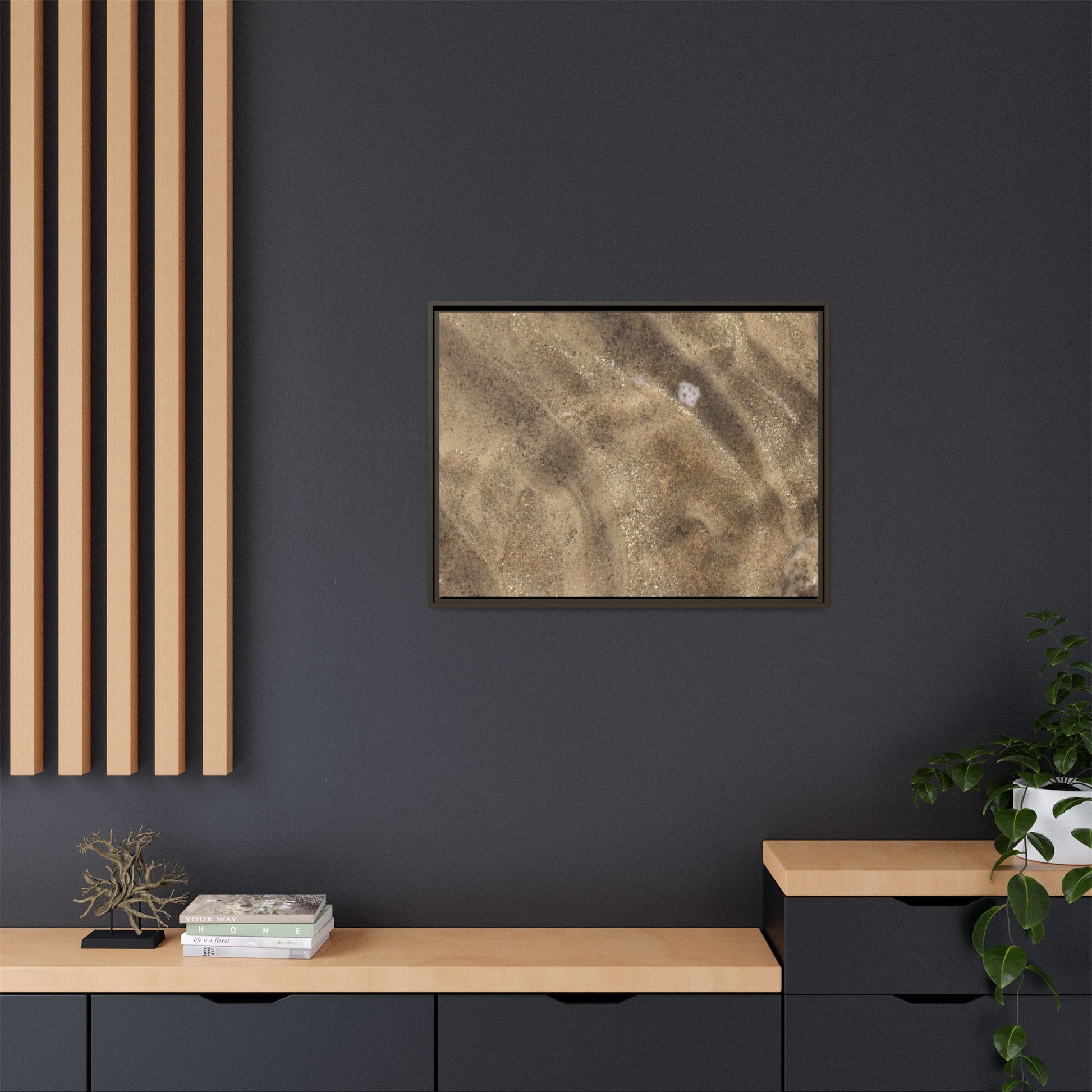 Underwater Sand Exploration - Unique Stretched Canvas Wall Art - Art By Earth