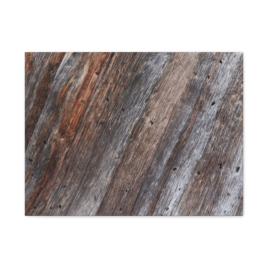 Aged Timber Surface - Unique Frameless Canvas Wall Art - Art By Earth