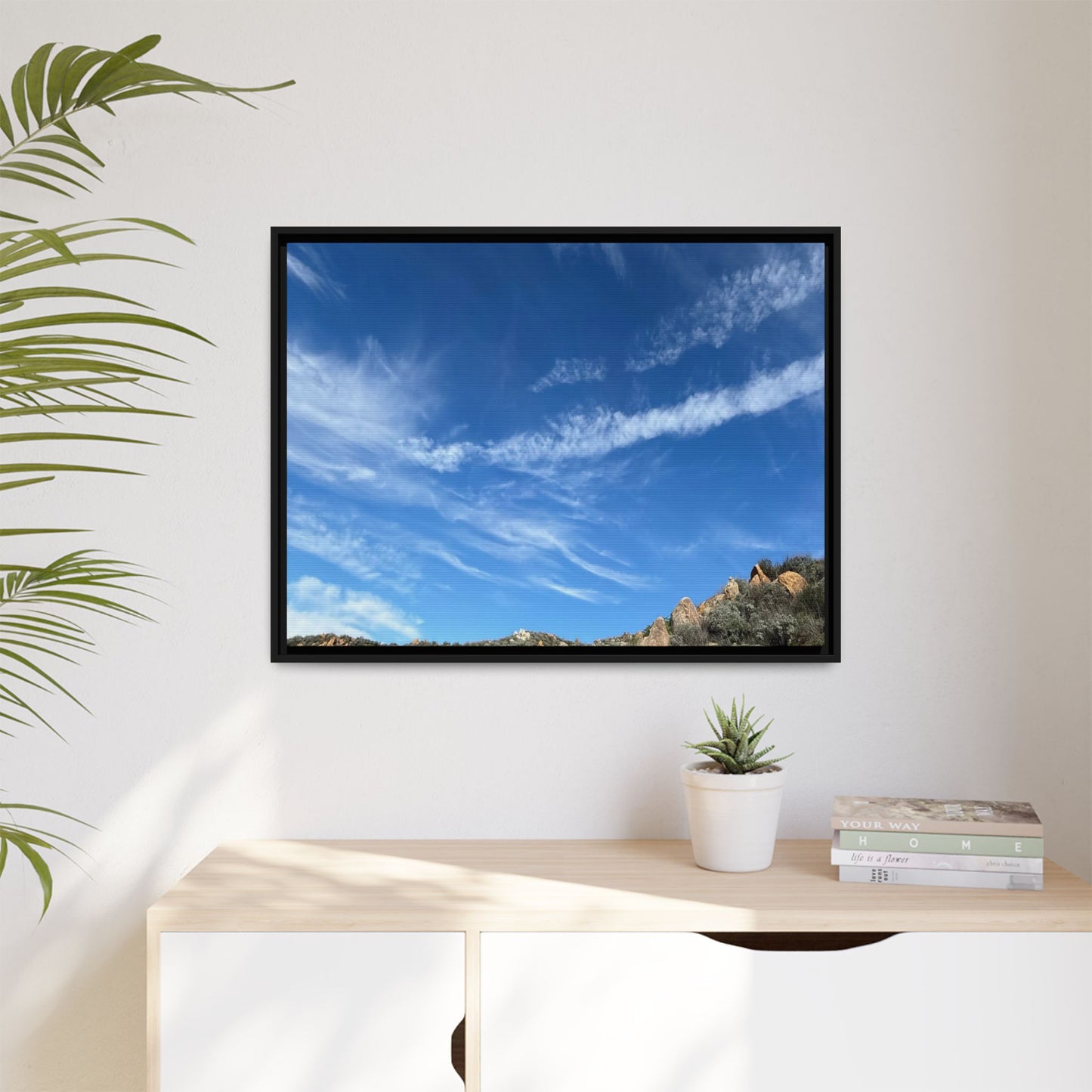 Arid Landscape with Rocky Outcrops - Unique Stretched Canvas Wall Art
