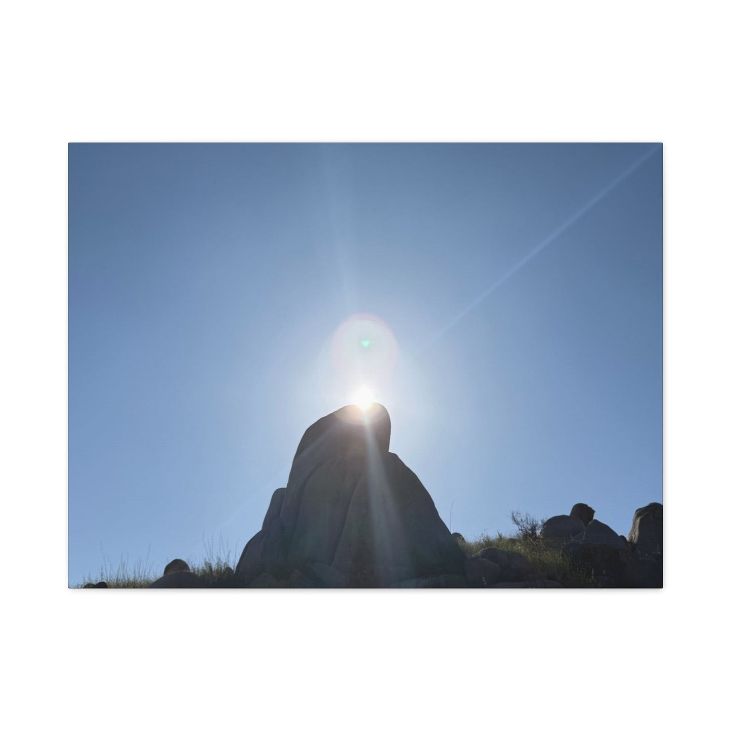 Sunburst Over Stone - Unique Frameless Canvas Wall Art - Art By Earth