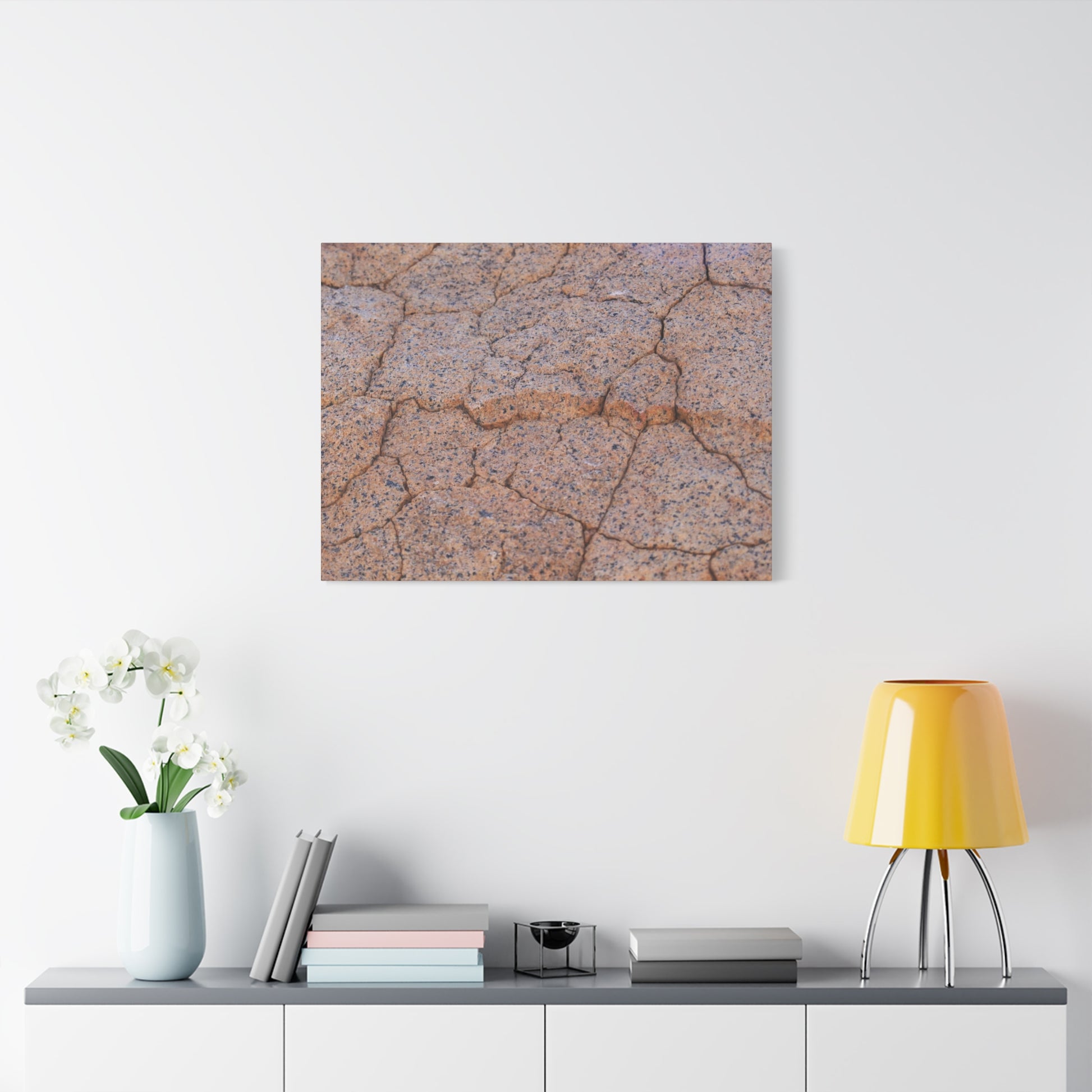 Cracked Earth's Whispers - Unique Frameless Canvas Wall Art - Art By Earth